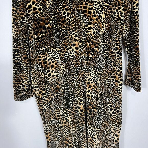 First Lady Jackie And Julian Maxi Dress 2XL Cheetah Mock Neck Mermaid 60s 70s - Picture 10 of 16